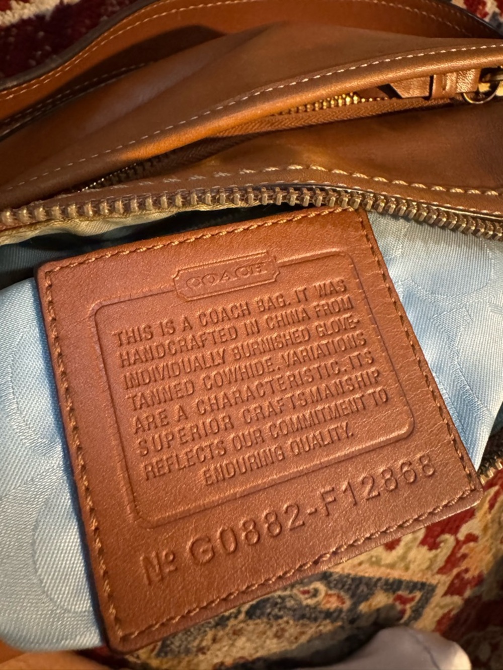 Coach F12868 Vintage 65th Anniversary Butterscotch Double Turn lock Shoulder Bag - Picture 11 of 11